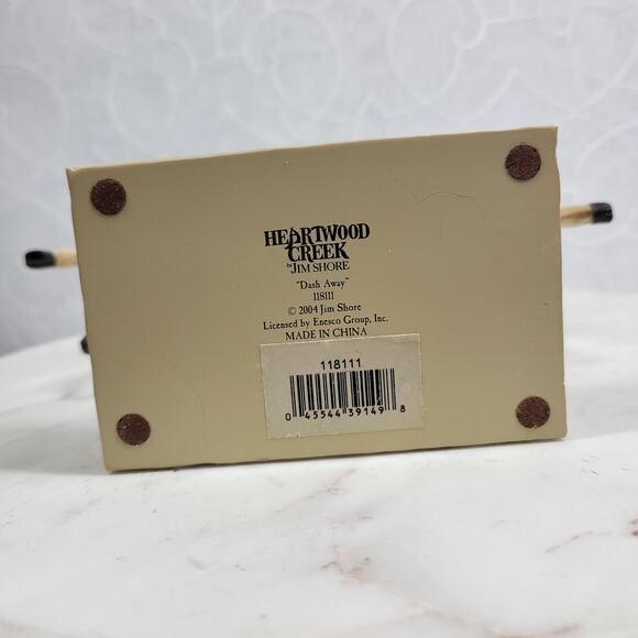 Jim Shore Heartwood Creek Reindeer Dash Away Figurine 10" Green Blanket w/ Box - Picture 13 of 15